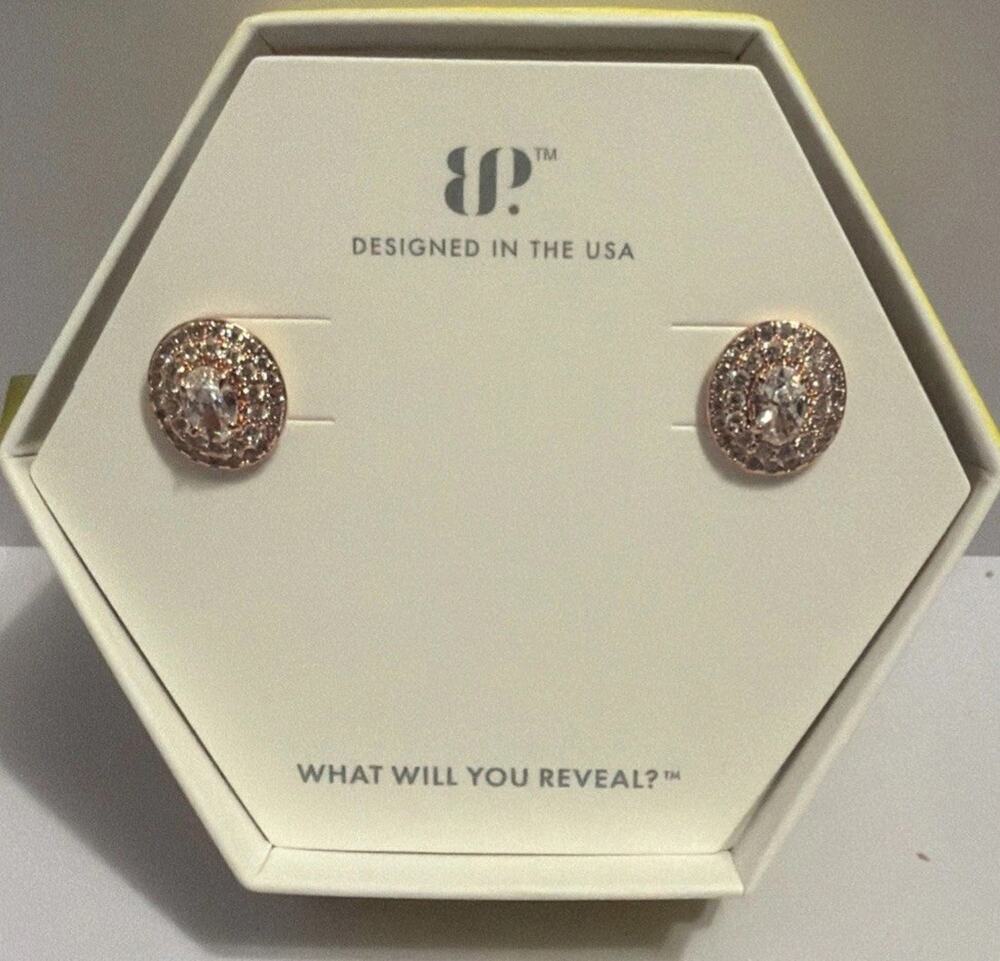 Bomb Party Earrings So Surreal RBP5273 Diamond Cubic Zirconia On Rose Gold